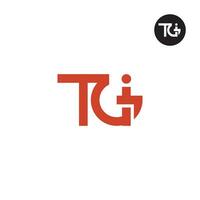 Brief tgi Monogramm Logo Design vektor