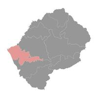 mafeteng Kreis Karte, administrative Aufteilung von Lesotho. Vektor Illustration.