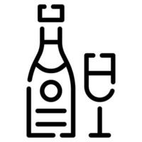 Champagner Symbol zum uiux, Netz, Anwendung, Infografik, usw vektor