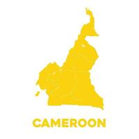 detaljerad cameroon Karta vektor