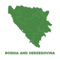 detaljerad bosnien och herzegovina Karta vektor