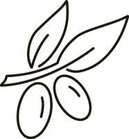 Olive Clip Art Ast Blatt Obst skizzieren Vektor Illustration