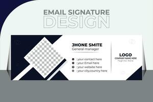 e-post signatur mall design eller Facebook omslag mall. vektor