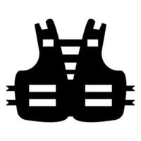ppe icon.wearing eine Schwimmweste für Sicherheitssymbolzeichen isolieren auf weißem Hintergrund, Vektorillustration eps.10 vektor