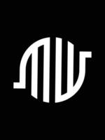 mw Monogramm Logo Vorlage vektor