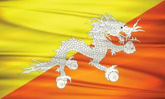 illustration av bhutan flagga och redigerbar vektor bhutan Land flagga