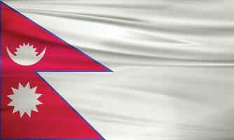 Illustration von Nepal Flagge und editierbar Vektor Nepal Land Flagge