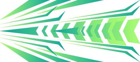sportlich schnell Geschwindigkeit Streifen Pfeil Grün Gradient Spielen Jersey Hintergrund vektor
