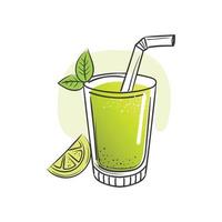 Smoothie handgezeichnete Sommer kalte Früchte Getränke gesunde Flüssigkeit Shake Essen Saft Diät Vektor Skizzenbilder