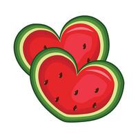 Wassermelone Herz Illustration vektor