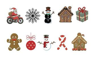 Weihnachten Vektor Symbole Neu Jahr Dekoration Illustration