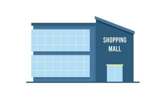 handla köpcenter utanför sammansättning köpcenter byggnad illustration vektor