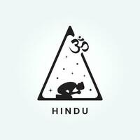 Hinduismus Religion Symbol Logo Vektor Illustration