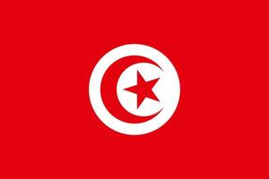 Tunisiens nationella flagga vektor
