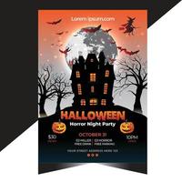 halloween fest flygblad mall design vektor