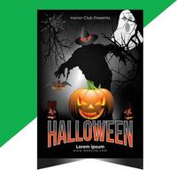 halloween fest flygblad mall design vektor