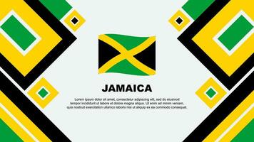 jamaica flagga abstrakt bakgrund design mall. jamaica oberoende dag baner tapet vektor illustration. jamaica tecknad serie