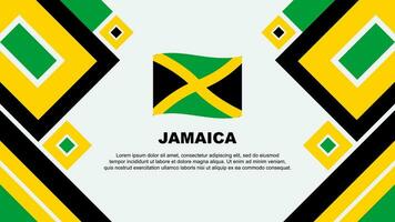 Jamaika Flagge abstrakt Hintergrund Design Vorlage. Jamaika Unabhängigkeit Tag Banner Hintergrund Vektor Illustration. Jamaika Karikatur