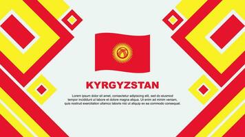 kyrgyzstan flagga abstrakt bakgrund design mall. kyrgyzstan oberoende dag baner tapet vektor illustration. kyrgyzstan tecknad serie