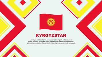 Kirgisistan Flagge abstrakt Hintergrund Design Vorlage. Kirgisistan Unabhängigkeit Tag Banner Hintergrund Vektor Illustration. Kirgisistan Unabhängigkeit Tag