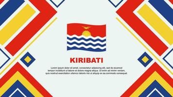 kiribati flagga abstrakt bakgrund design mall. kiribati oberoende dag baner tapet vektor illustration. kiribati flagga