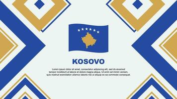 kosovo Flagge abstrakt Hintergrund Design Vorlage. kosovo Unabhängigkeit Tag Banner Hintergrund Vektor Illustration. kosovo Unabhängigkeit Tag