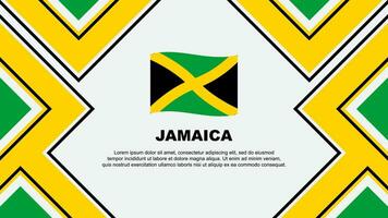 jamaica flagga abstrakt bakgrund design mall. jamaica oberoende dag baner tapet vektor illustration. jamaica vektor