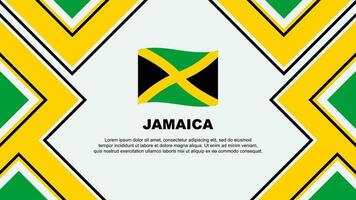 Jamaika Flagge abstrakt Hintergrund Design Vorlage. Jamaika Unabhängigkeit Tag Banner Hintergrund Vektor Illustration. Jamaika Vektor
