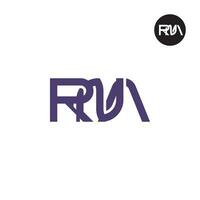 Brief rna Monogramm Logo Design vektor