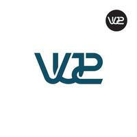 Brief vu2 Monogramm Logo Design vektor