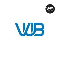 Brief vub Monogramm Logo Design vektor