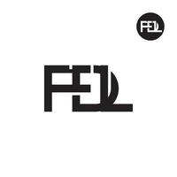 brev fdl monogram logotyp design vektor