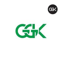 brev ggk monogram logotyp design vektor