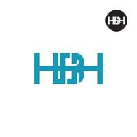 Brief hbh Monogramm Logo Design vektor