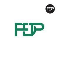 Brief fdp Monogramm Logo Design vektor