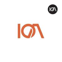 brev ioa monogram logotyp design vektor