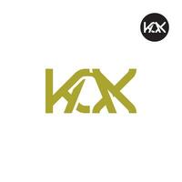 brev kax monogram logotyp design vektor