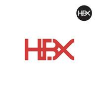 brev hbx monogram logotyp design vektor