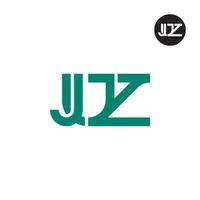 brev juz monogram logotyp design vektor