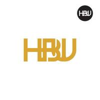 brev hbw monogram logotyp design vektor