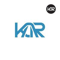 Brief Kar Monogramm Logo Design vektor