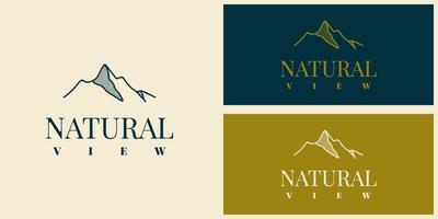 naturlig vy berg logotyp illustration mall design vektor