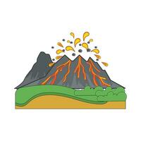 Vulkan Berg Illustration vektor