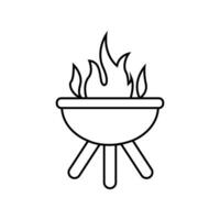 bbq ikon vektor. grill illustration tecken. picknick symbol eller logotyp. vektor