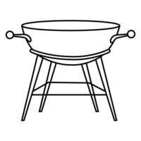 Grill Symbol Vektor. Grill Illustration unterzeichnen. Picknick Symbol oder Logo. vektor