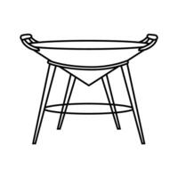 bbq ikon vektor. grill illustration tecken. picknick symbol eller logotyp. vektor