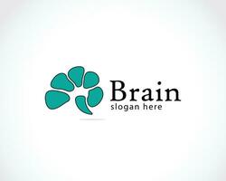 Gehirn Logo kreativ Clever Bildung Design Konzept Vektor