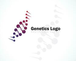 Genetik Logo kreativ DNA Gesundheit Pflege Illustration Vektor Wissenschaft Labor