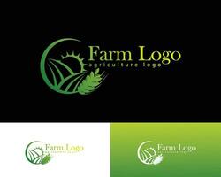 Bauernhof Logo Design Natur Landwirtschaft Logo kreativ Bauernhof Weizen Design Konzept vektor