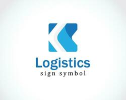 Logistik Logo kreativ Geschäft Zeichen Symbol Pfeil k Logo Zeichen Symbol abstrakt vektor